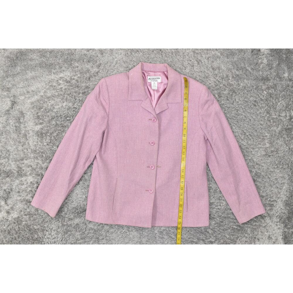 Pendleton Purple 100% Virgin Wool Button Blazer W… - image 2